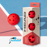 HEAD Championship 26 Indoor Pickleball Balls 3 Pack